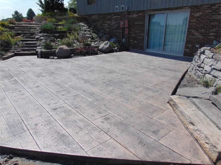 Custom concrete patios in Churubusco