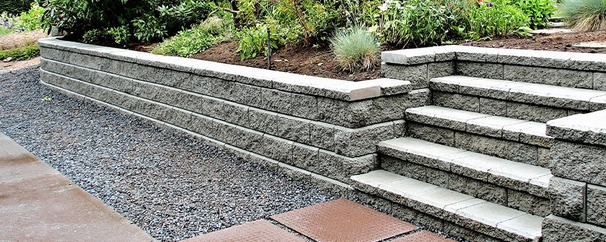 Maximizing Outdoor Living space, and structuring landscaping with concrete Retaining Walls