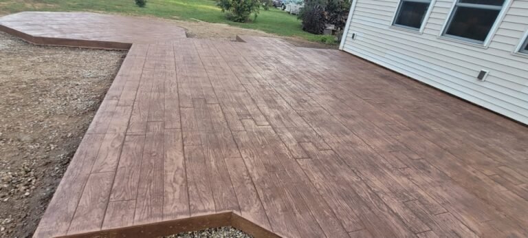Stamped concrete in Huntington