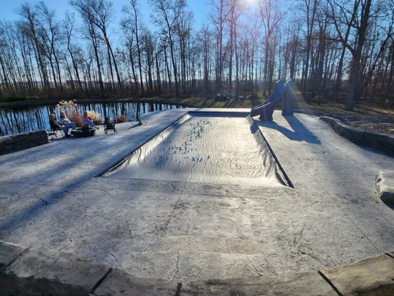 Concrete stamped pool deck by the best concrete contractor in Paulding OH