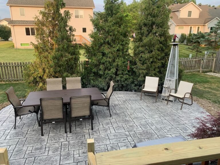 Patio done by the best concrete contractor in Goshen, IN