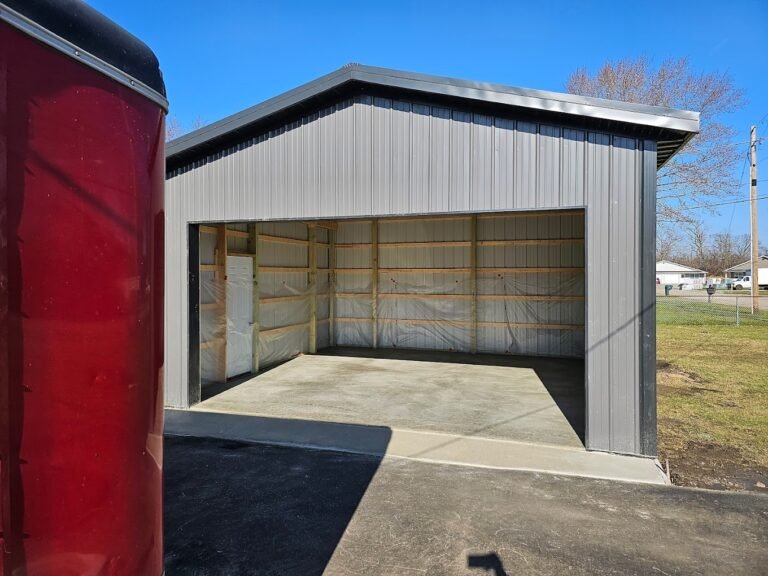 Garage with concrete floor. Done by the #1 concrete contractor in Defiance OH