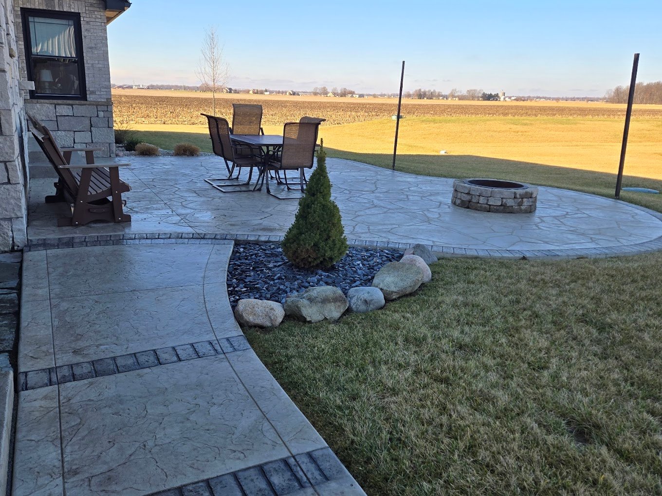 concrete patios in Ossian