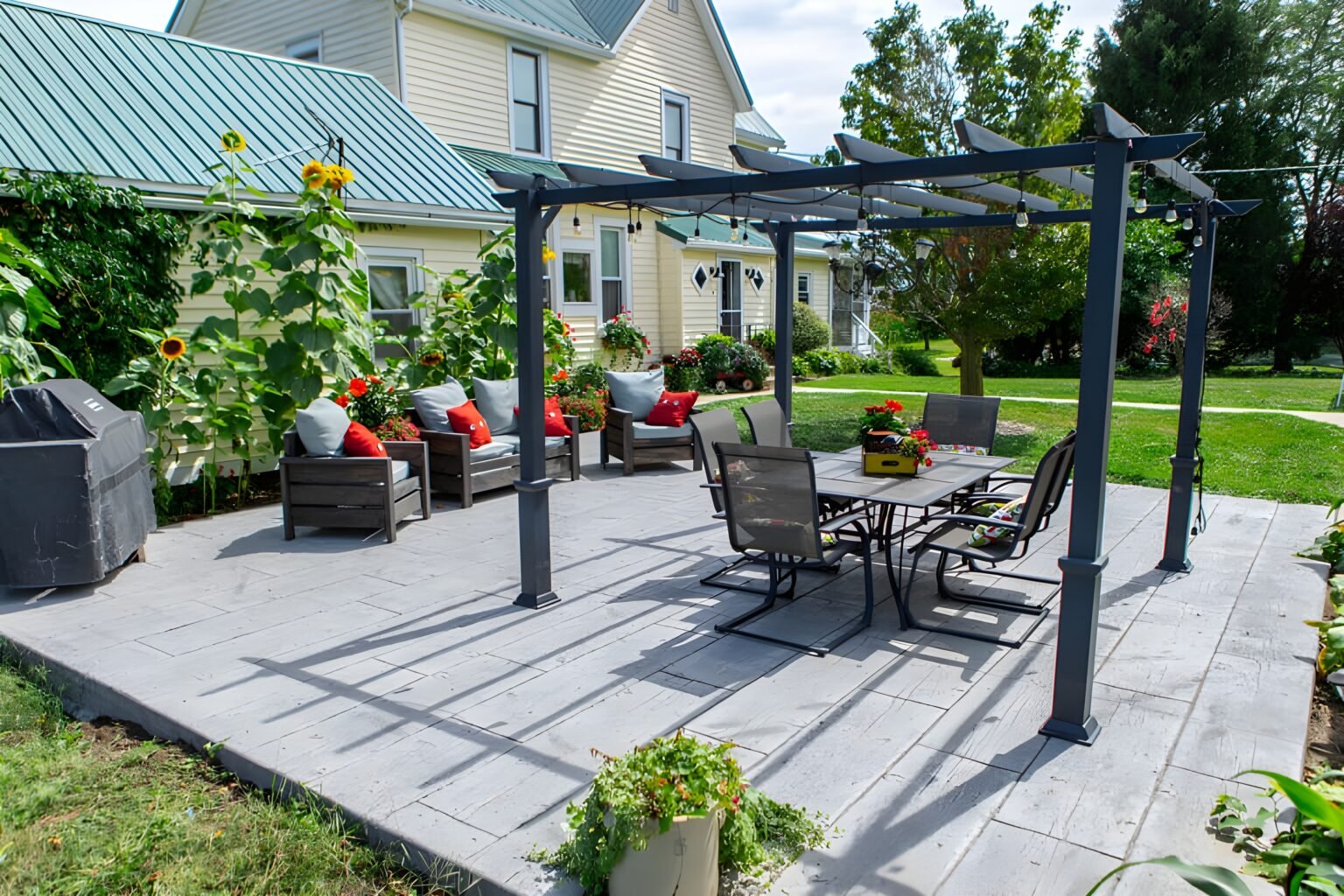 Concrete patios in Angola. Concrete patios in Defiance. Concrete patios in Albion