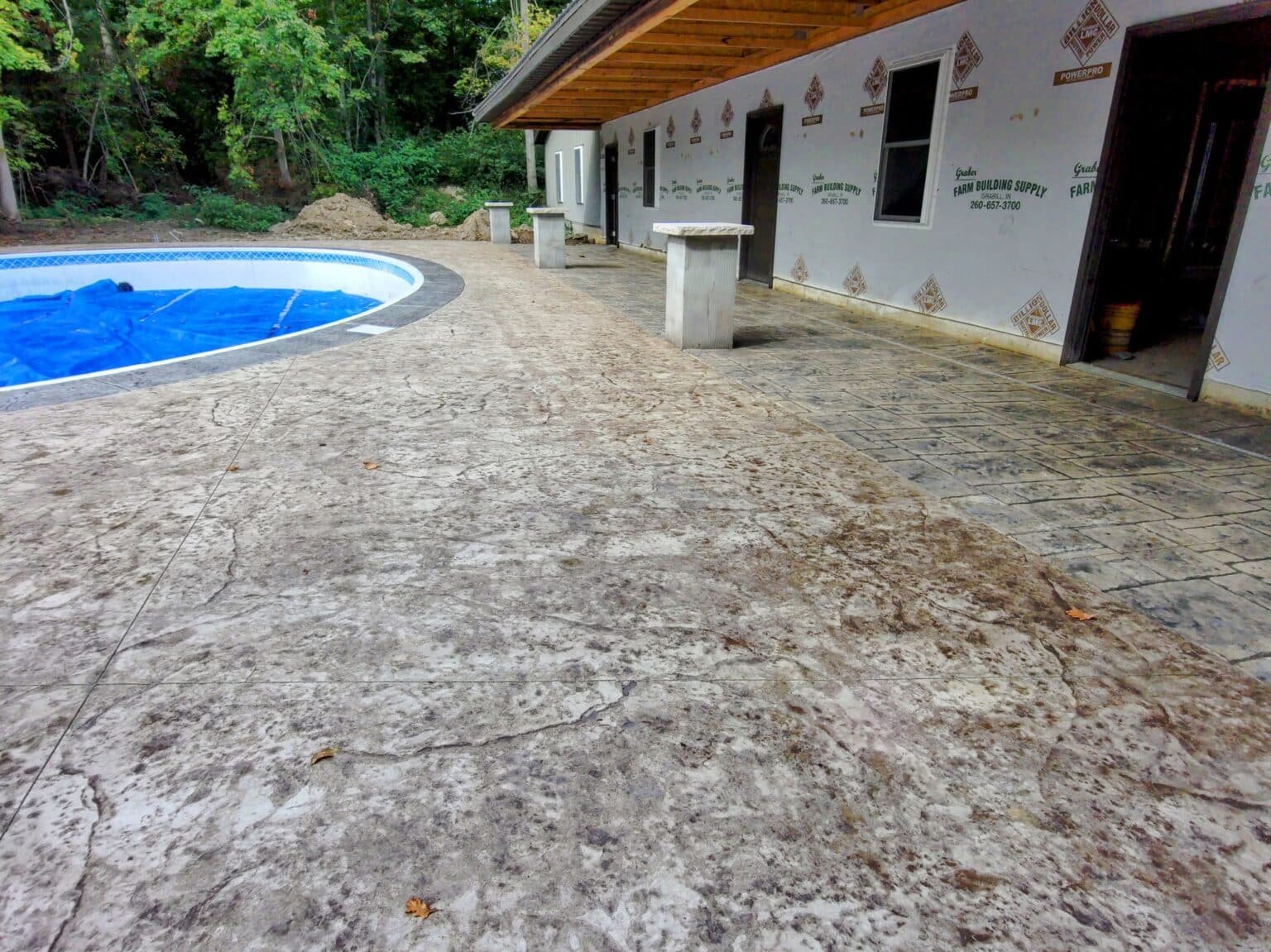 stamped concrete patio