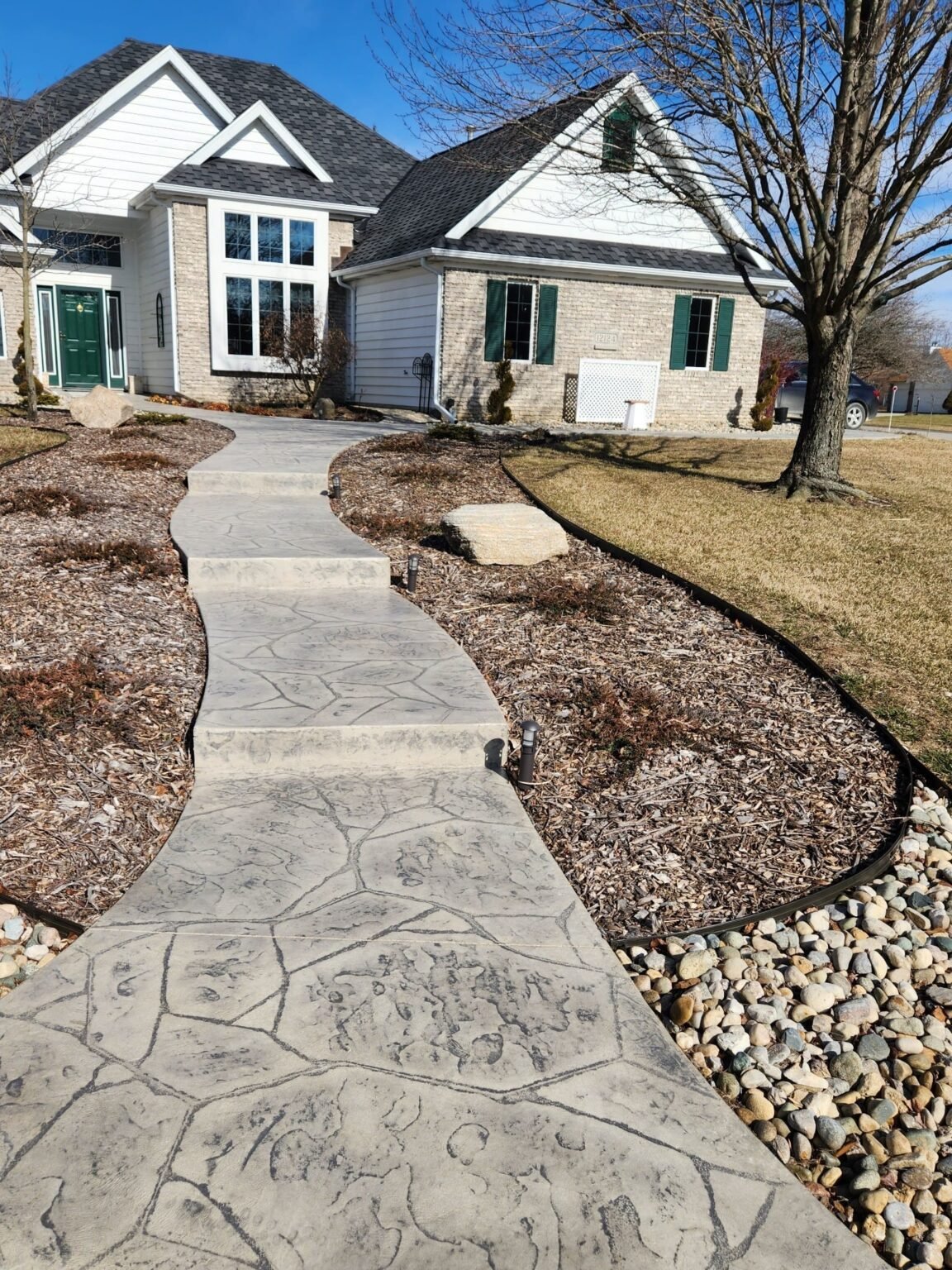 stamped concrete path