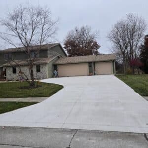new driveway curb appeal before and after in Fort Wayne, Indiana