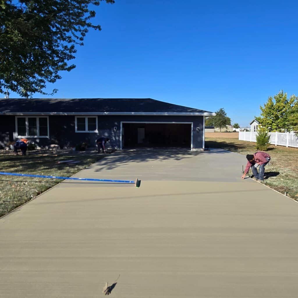 Crystal Creek Concrete using high-quality materials from trusted suppliers on a concrete project in Fort Wayne, Indiana