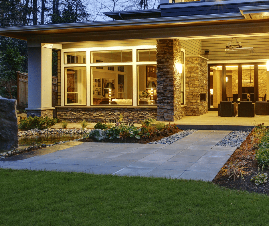 A property's premium concrete driveway is finished.