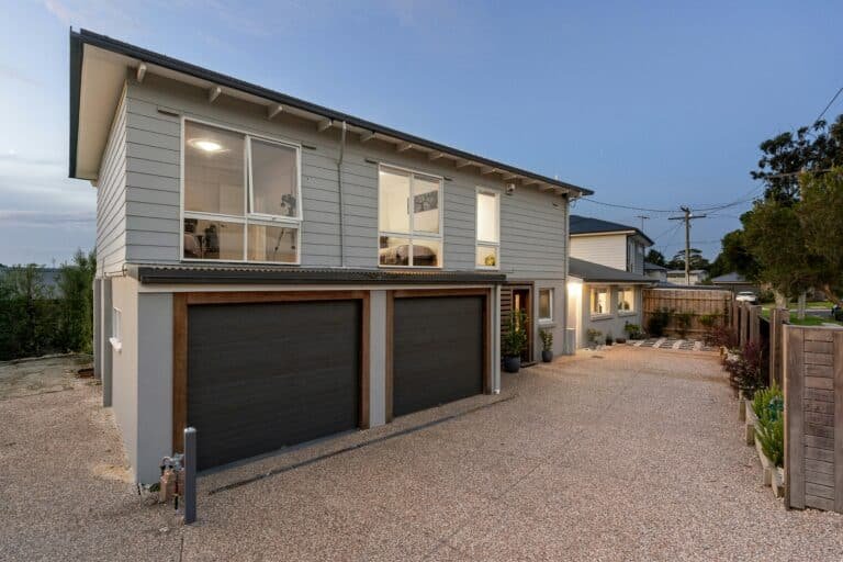 property with a new stamped concrete finish