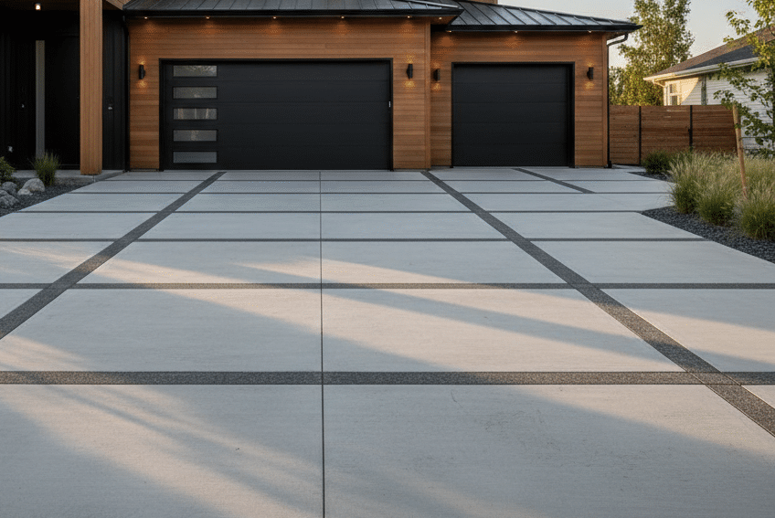 beautiful, concrete patio installed by professionals with years of experience