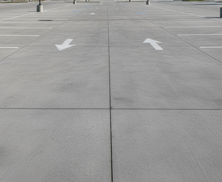 concrete parking lot built to a property in Northcrest, IN