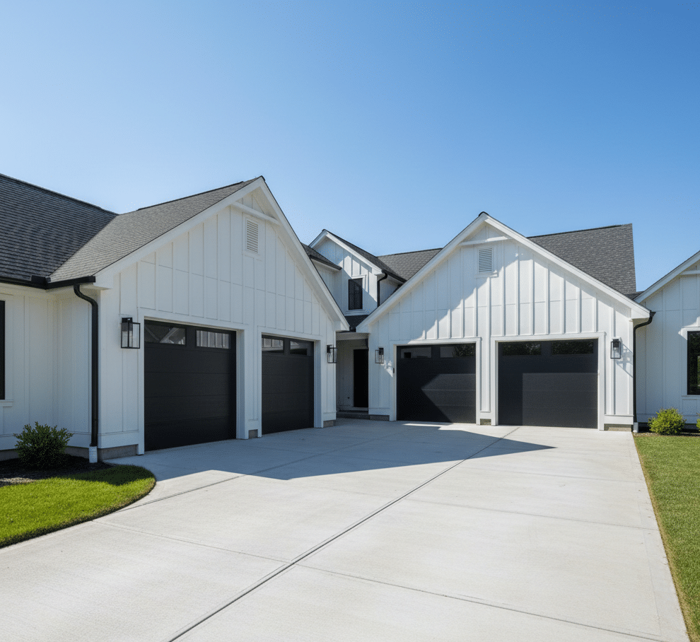 beautiful garage entrance done by concrete experts