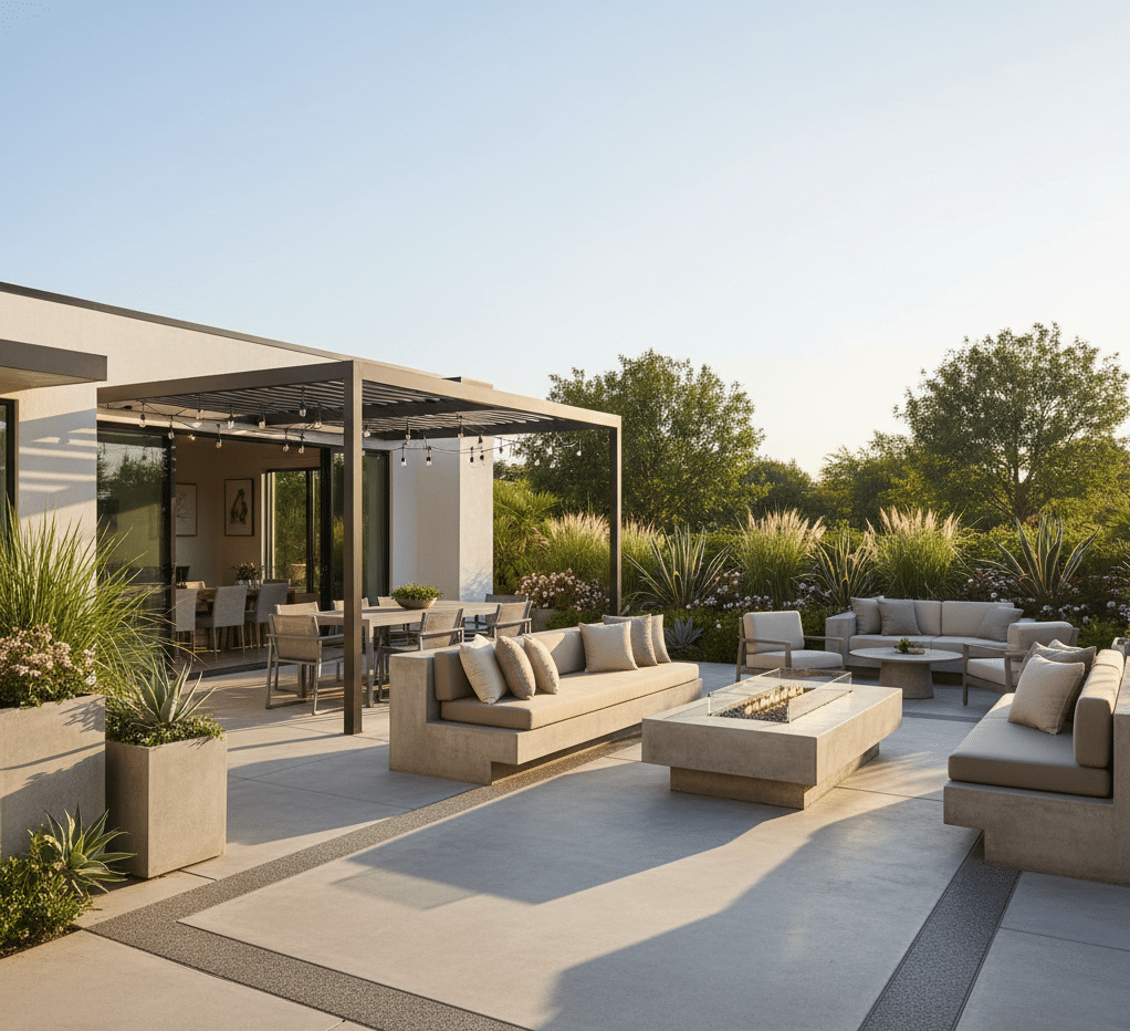 concrete patio built by experienced professionals