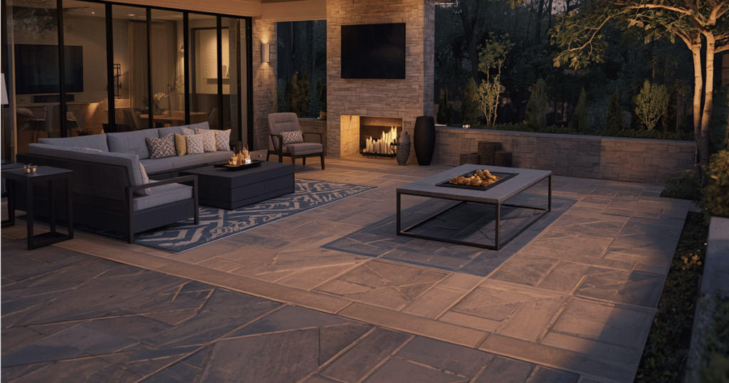 stamped concrete patio