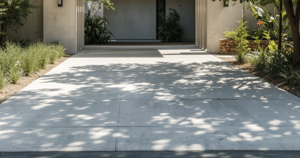 concrete garage entrance