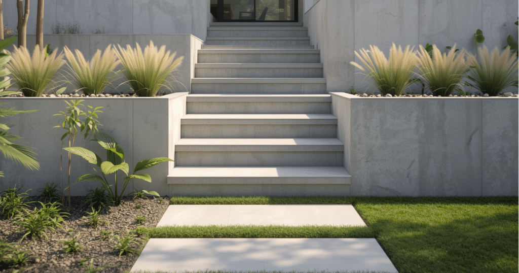 Concrete retaining wall