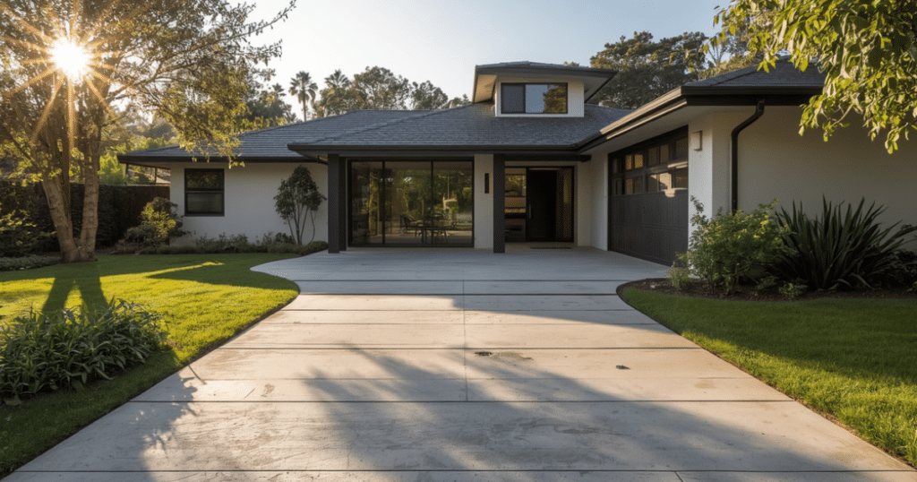 home concrete driveway