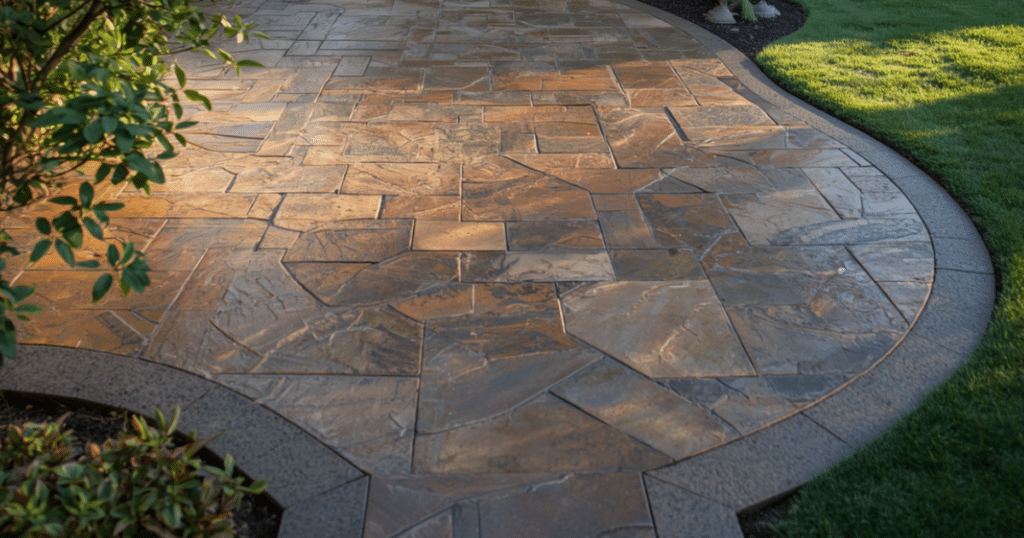 stamped concrete patio