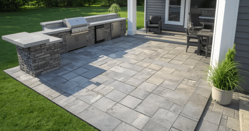 stamped concrete patio