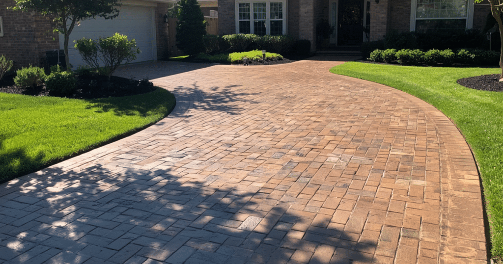 stamped concrete driveway
