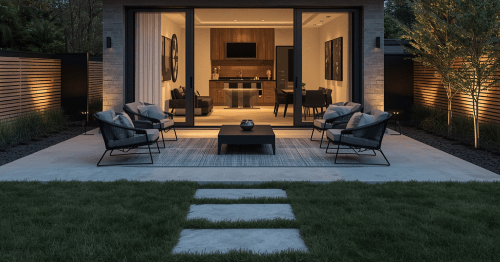 concrete patio built by professionals