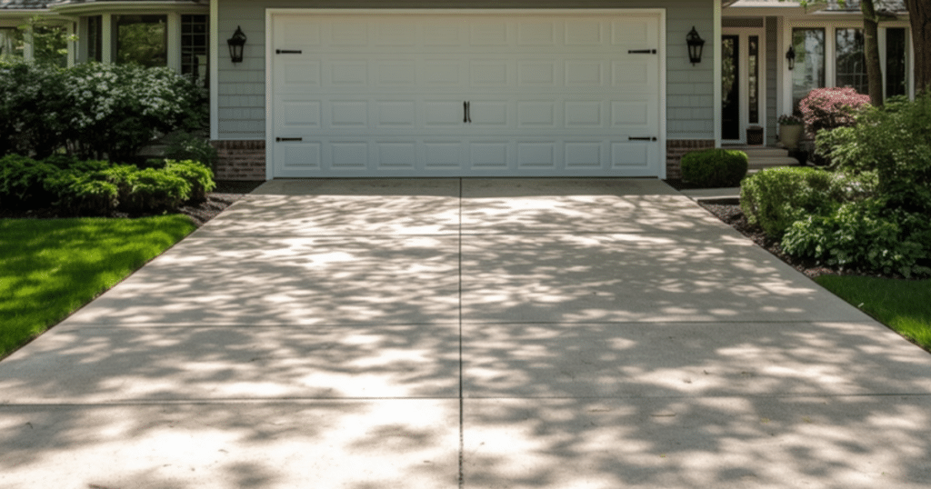 concrete garage entrance