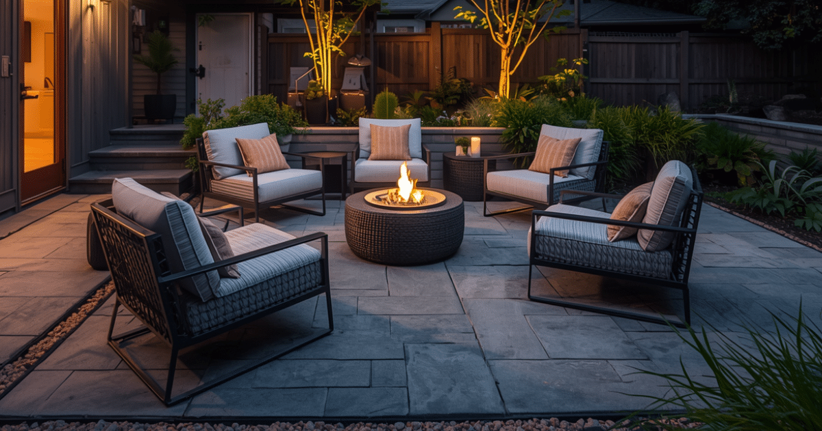 concrete patio built for a home